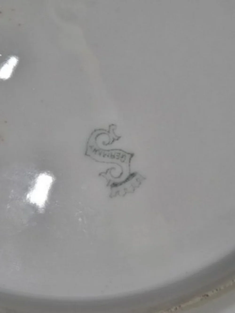 Antique K Steinmann Germany California Rose a la France Hand Handled Cake Plate